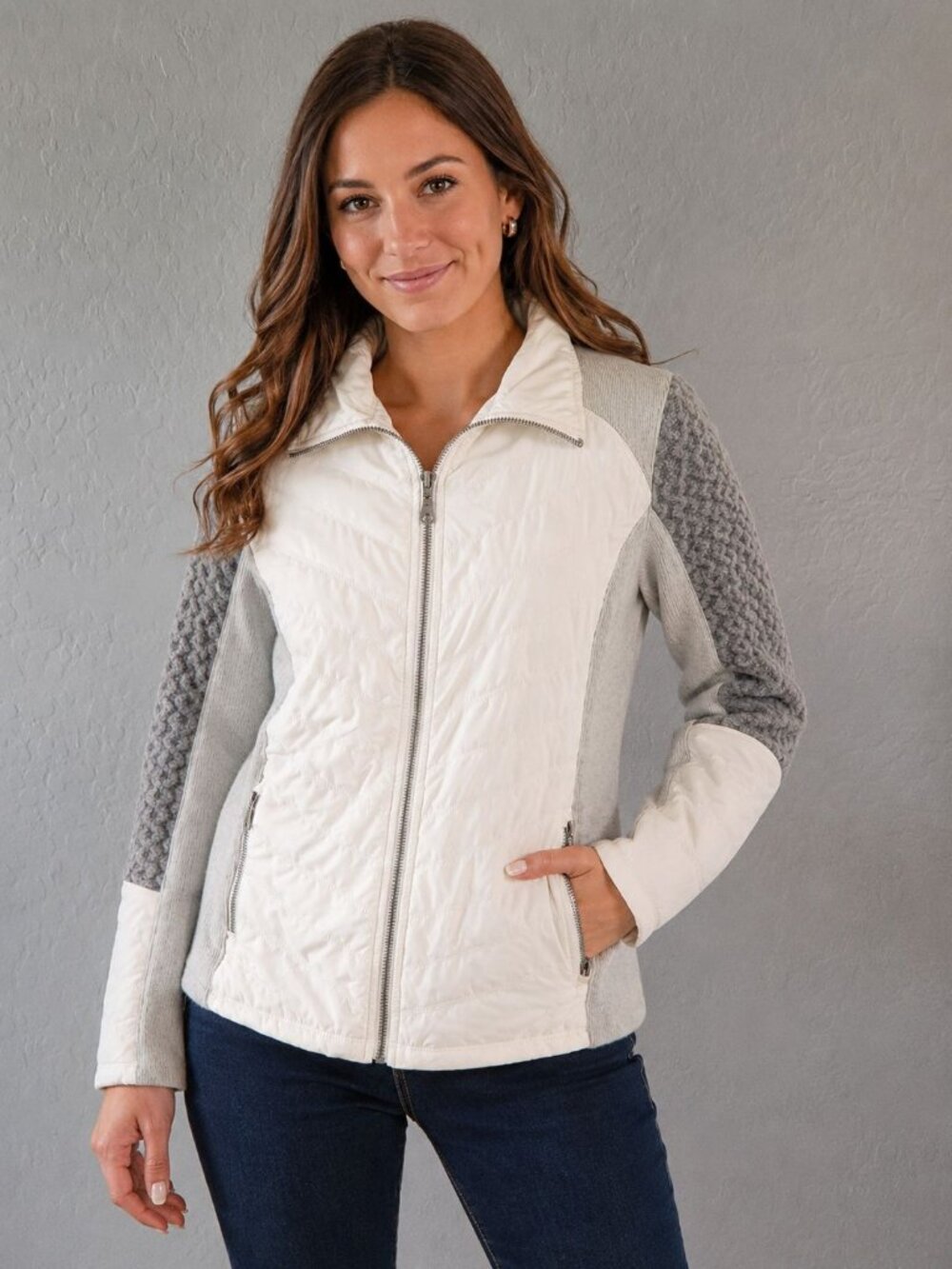 This is a prAna Zinnia Fleece Jacket featuring quilted insulation Size M Casual